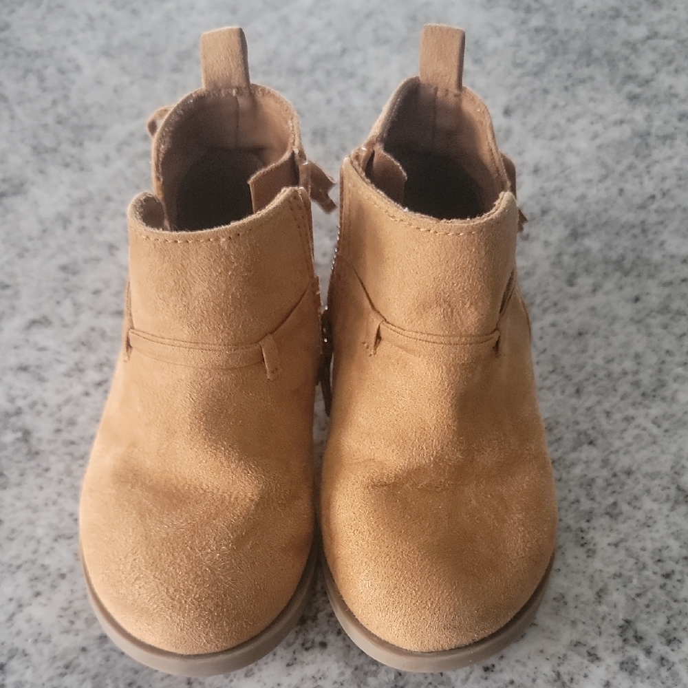 Girls Tan Suede Boots